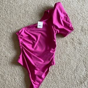 Free People pink bodysuit